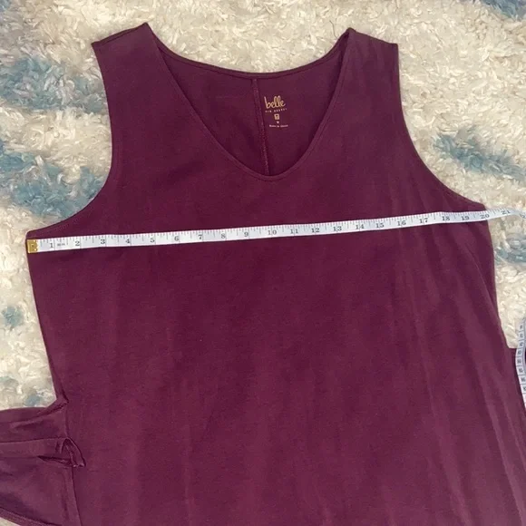 Belle by Kim Gravel TripleLuxe Knit Tie-Front Midi Dress ~ Bordeaux - Picture 5 of 6